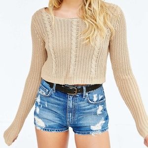 Unif x UO cropped cable knit sweater